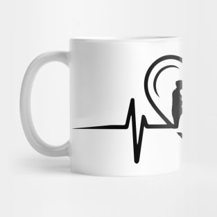 Propose Love Heartbeat Design Mug